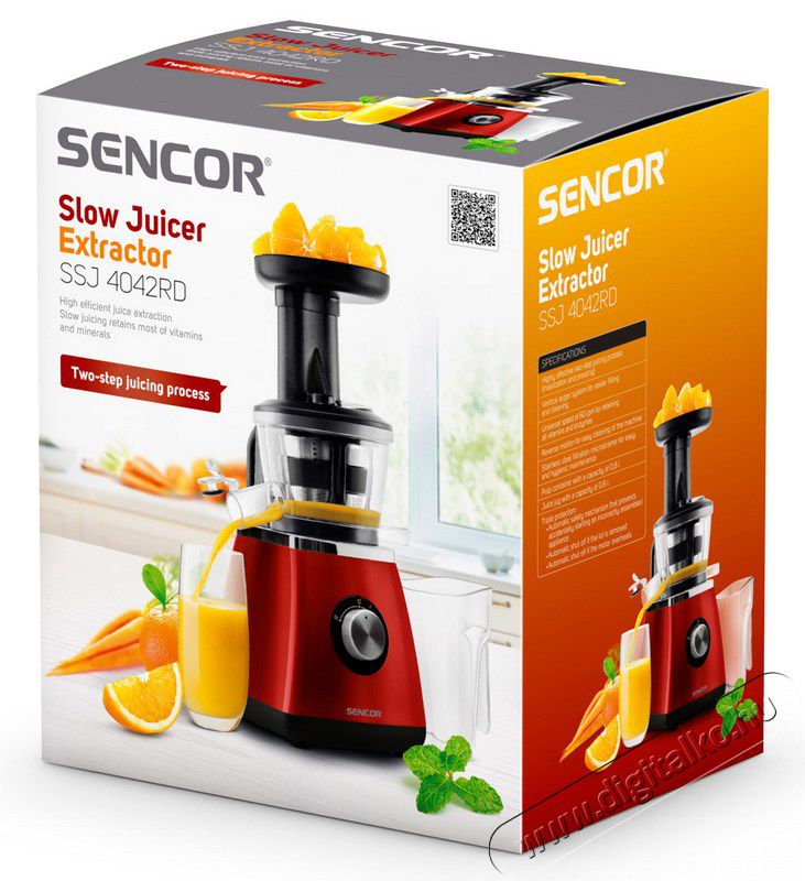 Sencor SSJ 4042RD gy&uuml;m&ouml;lcscentrifuga Konyhai term&eacute;kek - Konyhai kisg&eacute;p (elők&eacute;sz&iacute;t&eacute;s / feldolgoz&aacute;s) - Gy&uuml;m&ouml;lcs centrifuga / pr&eacute;s - 297434