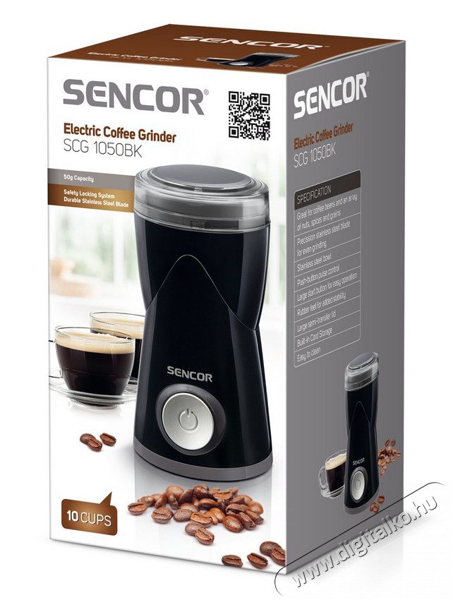 Sencor SCG 1050BK Elektromos k&aacute;v&eacute;dar&aacute;l&oacute; - fekete Konyhai term&eacute;kek - K&aacute;v&eacute;főző / k&aacute;v&eacute;&ouml;rlő / kieg&eacute;sz&iacute;tő - K&aacute;v&eacute;dar&aacute;l&oacute; / őrlő - 274770