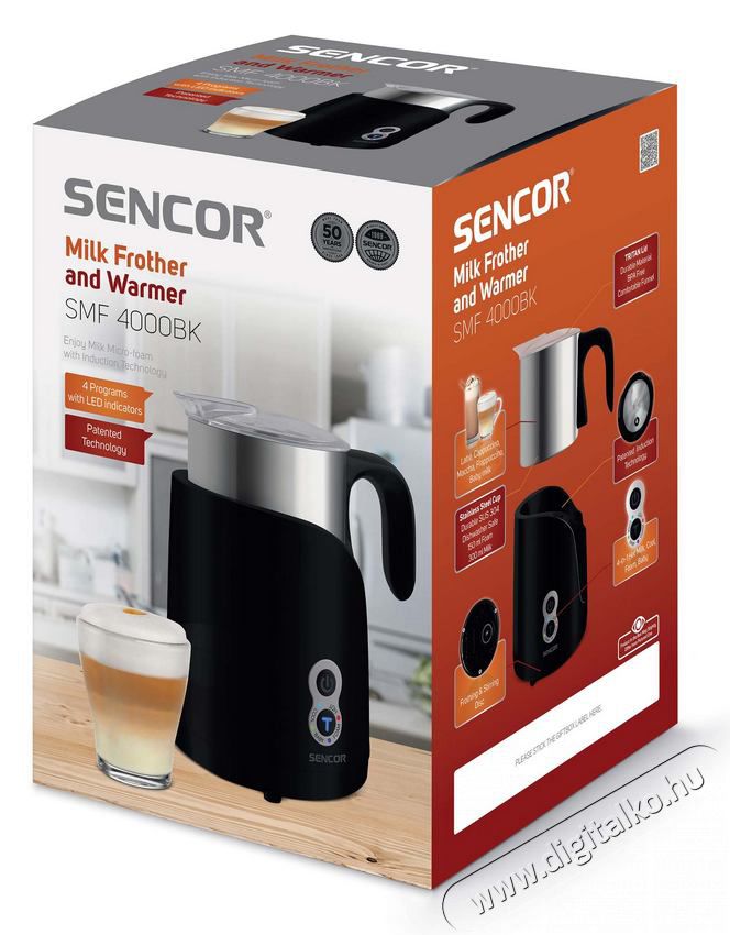 Sencor SMF 4000BK Tejhabos&iacute;t&oacute;-meleg&iacute;tő - fekete Konyhai term&eacute;kek - K&aacute;v&eacute;főző / k&aacute;v&eacute;&ouml;rlő / kieg&eacute;sz&iacute;tő - Tejhabos&iacute;t&oacute; - 353307