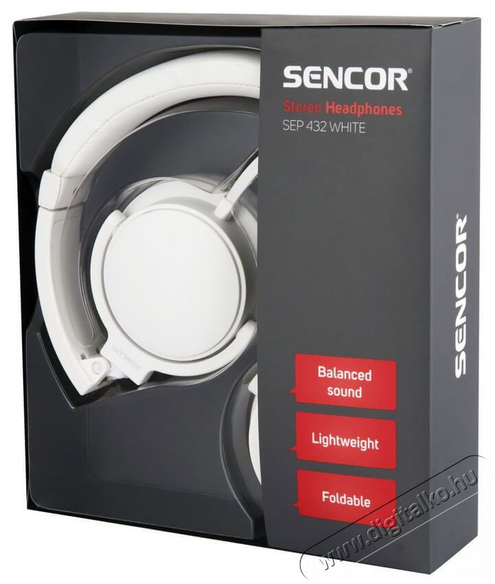 Sencor SEP 432 F&uuml;lhallgat&oacute; - feh&eacute;r Audio-Video / Hifi / Multim&eacute;dia - F&uuml;l &eacute;s Fejhallgat&oacute;k - Fejhallgat&oacute; mikrofonnal / headset - 372188