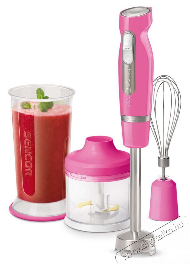 Sencor SHB 4468RS-EUE3 Botmixer szett - r&oacute;zsasz&iacute;n Konyhai term&eacute;kek - Konyhai kisg&eacute;p (elők&eacute;sz&iacute;t&eacute;s / feldolgoz&aacute;s) - Botmixer - 371792