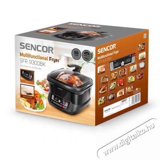 Sencor SFR 9300BK Multifunkci&oacute;s s&uuml;tő - fekete Konyhai term&eacute;kek - S&uuml;tő-főzőlap, tűzhely (szabadon&aacute;ll&oacute;) - Mini s&uuml;tő / mini grill / mini konyha - 364588