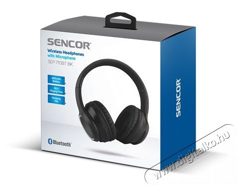 Sencor SEP 710BT fejhallgat&oacute; - fekete Audio-Video / Hifi / Multim&eacute;dia - F&uuml;l &eacute;s Fejhallgat&oacute;k - Fejhallgat&oacute; mikrofonnal / headset - 376727