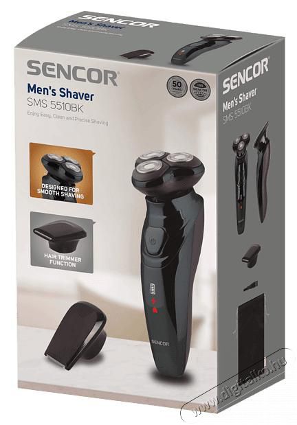 Sencor SMS 5510BK elektromos borotva Sz&eacute;ps&eacute;g&aacute;pol&aacute;s / Eg&eacute;szs&eacute;g - Szőrtelen&iacute;tő / borotva - F&eacute;rfi borotva - 376798