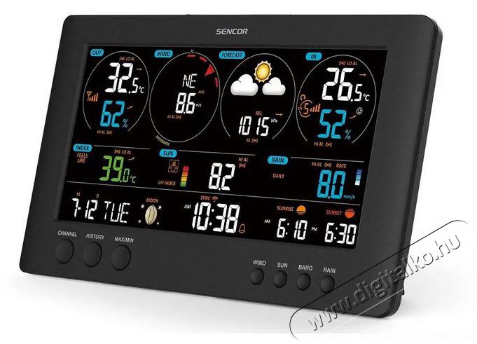 Sencor SWS 12500 WiFi meteorol&oacute;giai &aacute;llom&aacute;s H&aacute;ztart&aacute;s / Otthon / K&uuml;lt&eacute;r - Lak&aacute;sfelszerel&eacute;s - Időj&aacute;r&aacute;s &aacute;llom&aacute;s - 376866
