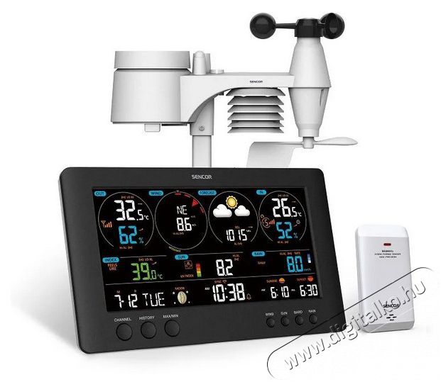 Sencor SWS 12500 WiFi meteorol&oacute;giai &aacute;llom&aacute;s H&aacute;ztart&aacute;s / Otthon / K&uuml;lt&eacute;r - Lak&aacute;sfelszerel&eacute;s - Időj&aacute;r&aacute;s &aacute;llom&aacute;s - 376866