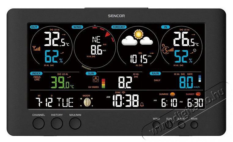 Sencor SWS 12500 WiFi meteorol&oacute;giai &aacute;llom&aacute;s H&aacute;ztart&aacute;s / Otthon / K&uuml;lt&eacute;r - Lak&aacute;sfelszerel&eacute;s - Időj&aacute;r&aacute;s &aacute;llom&aacute;s - 376866