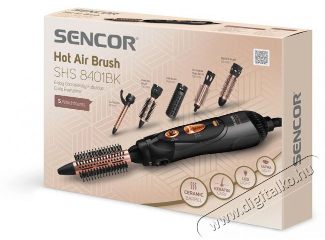 Sencor SHS 8401BK hajform&aacute;z&oacute; Sz&eacute;ps&eacute;g&aacute;pol&aacute;s / Eg&eacute;szs&eacute;g - Haj&aacute;pol&aacute;s - Meleglevegős hajform&aacute;z&oacute; - 380433