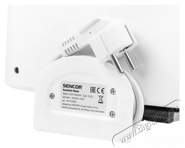 Sencor SSM 3120WH szendvics s&uuml;tő Konyhai term&eacute;kek - Konyhai kisg&eacute;p (s&uuml;t&eacute;s / főz&eacute;s / hűt&eacute;s / &eacute;telk&eacute;sz&iacute;t&eacute;s) - Melegszendvics / gofri s&uuml;tő - 329097