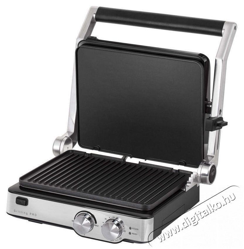 Sencor SBG 4010SS Kontakt grills&uuml;tő - Fekete-Ez&uuml;st Konyhai term&eacute;kek - Konyhai kisg&eacute;p (s&uuml;t&eacute;s / főz&eacute;s / hűt&eacute;s / &eacute;telk&eacute;sz&iacute;t&eacute;s) - Kontakt grill s&uuml;tő / s&uuml;tőlap - 400627