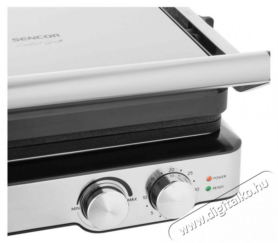 Sencor SBG 4010SS Kontakt grills&uuml;tő - Fekete-Ez&uuml;st Konyhai term&eacute;kek - Konyhai kisg&eacute;p (s&uuml;t&eacute;s / főz&eacute;s / hűt&eacute;s / &eacute;telk&eacute;sz&iacute;t&eacute;s) - Kontakt grill s&uuml;tő / s&uuml;tőlap - 400627