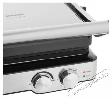 Sencor SBG 4010SS Kontakt grills&uuml;tő - Fekete-Ez&uuml;st Konyhai term&eacute;kek - Konyhai kisg&eacute;p (s&uuml;t&eacute;s / főz&eacute;s / hűt&eacute;s / &eacute;telk&eacute;sz&iacute;t&eacute;s) - Kontakt grill s&uuml;tő / s&uuml;tőlap - 400627