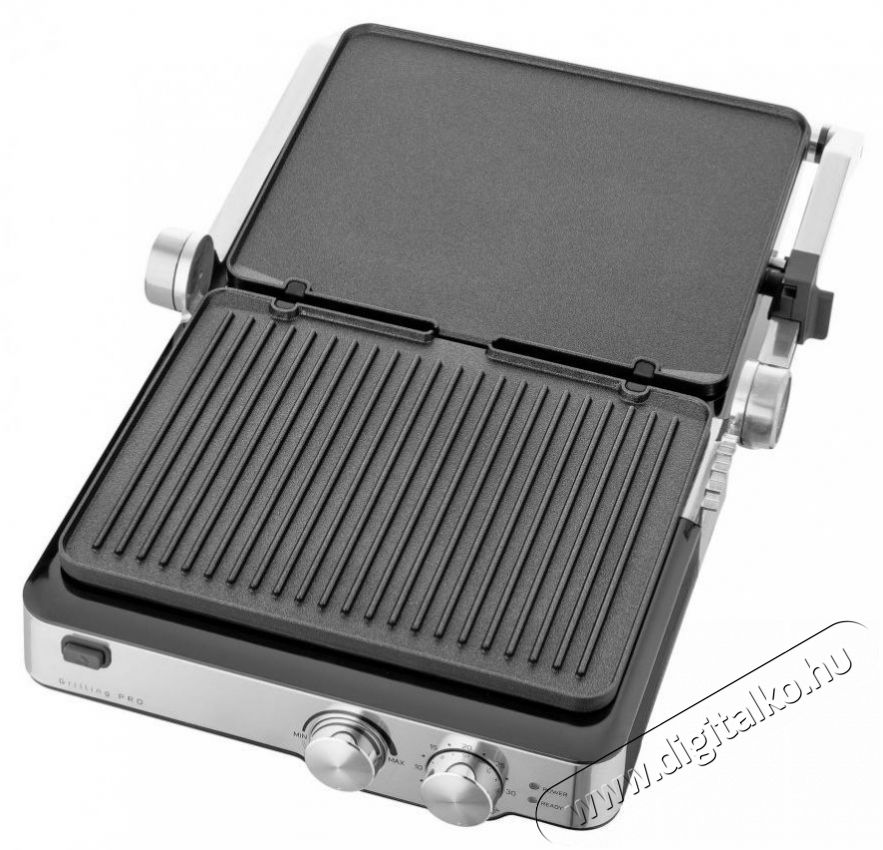 Sencor SBG 4010SS Kontakt grills&uuml;tő - Fekete-Ez&uuml;st Konyhai term&eacute;kek - Konyhai kisg&eacute;p (s&uuml;t&eacute;s / főz&eacute;s / hűt&eacute;s / &eacute;telk&eacute;sz&iacute;t&eacute;s) - Kontakt grill s&uuml;tő / s&uuml;tőlap - 400627