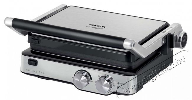 Sencor SBG 4010SS Kontakt grills&uuml;tő - Fekete-Ez&uuml;st Konyhai term&eacute;kek - Konyhai kisg&eacute;p (s&uuml;t&eacute;s / főz&eacute;s / hűt&eacute;s / &eacute;telk&eacute;sz&iacute;t&eacute;s) - Kontakt grill s&uuml;tő / s&uuml;tőlap - 400627