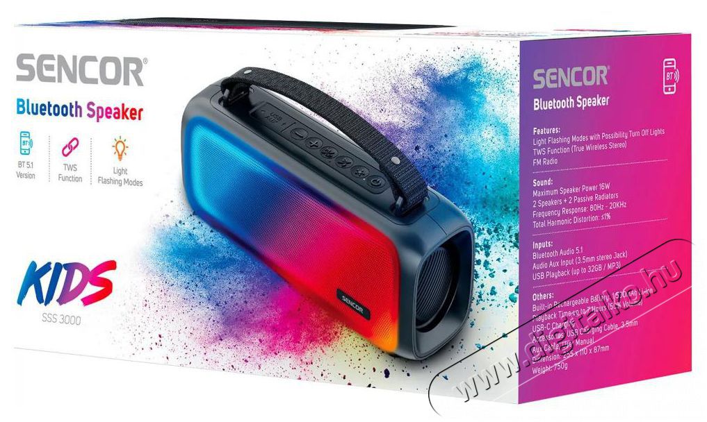 Sencor SSS 3000 KIDS LIGHT SPEAKER Audio-Video / Hifi / Multim&eacute;dia - Hordozhat&oacute;, vezet&eacute;k n&eacute;lk&uuml;li / bluetooth hangsug&aacute;rz&oacute; - Hordozhat&oacute;, vezet&eacute;k n&eacute;lk&uuml;li / bluetooth hangsug&aacute;rz&oacute; - 476553