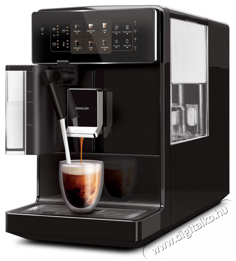 Sencor SES 9300BK Automatic Espresso Konyhai term&eacute;kek - K&aacute;v&eacute;főző / k&aacute;v&eacute;&ouml;rlő / kieg&eacute;sz&iacute;tő - Automata k&aacute;v&eacute;főző - 493375
