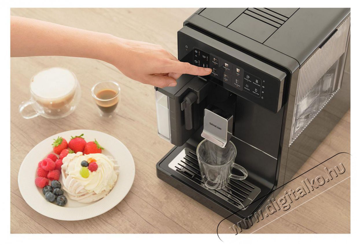 Sencor SES 9300BK Automatic Espresso Konyhai term&eacute;kek - K&aacute;v&eacute;főző / k&aacute;v&eacute;&ouml;rlő / kieg&eacute;sz&iacute;tő - Automata k&aacute;v&eacute;főző - 493375