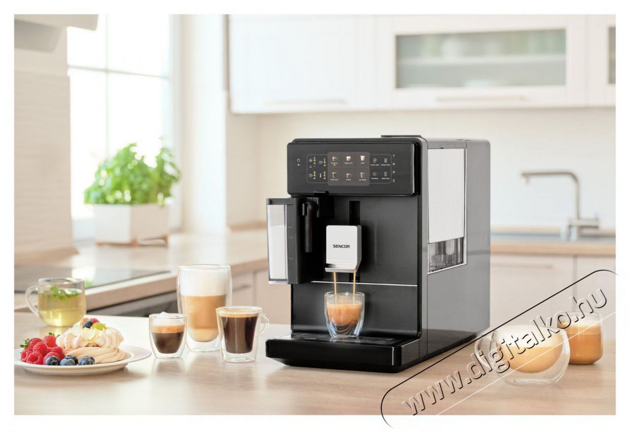 Sencor SES 9300BK Automatic Espresso Konyhai term&eacute;kek - K&aacute;v&eacute;főző / k&aacute;v&eacute;&ouml;rlő / kieg&eacute;sz&iacute;tő - Automata k&aacute;v&eacute;főző - 493375