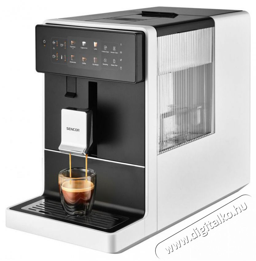 Sencor SES 9301WH Automatic Espresso k&aacute;v&eacute;főző Konyhai term&eacute;kek - K&aacute;v&eacute;főző / k&aacute;v&eacute;&ouml;rlő / kieg&eacute;sz&iacute;tő - Automata k&aacute;v&eacute;főző - 493376