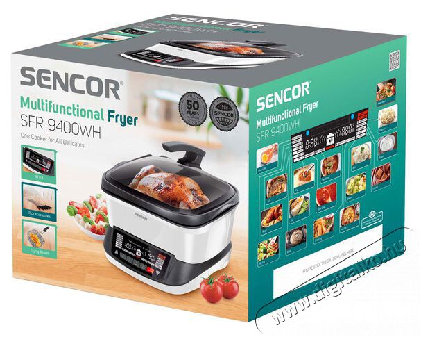 Sencor SFR 9400WH Multi Cooker Konyhai term&eacute;kek - Konyhai kisg&eacute;p (s&uuml;t&eacute;s / főz&eacute;s / hűt&eacute;s / &eacute;telk&eacute;sz&iacute;t&eacute;s) - L&eacute;gkever&eacute;ses főzőg&eacute;p / elektromos kukta / multifunkci&oacute;s s&uuml;tő - 495667