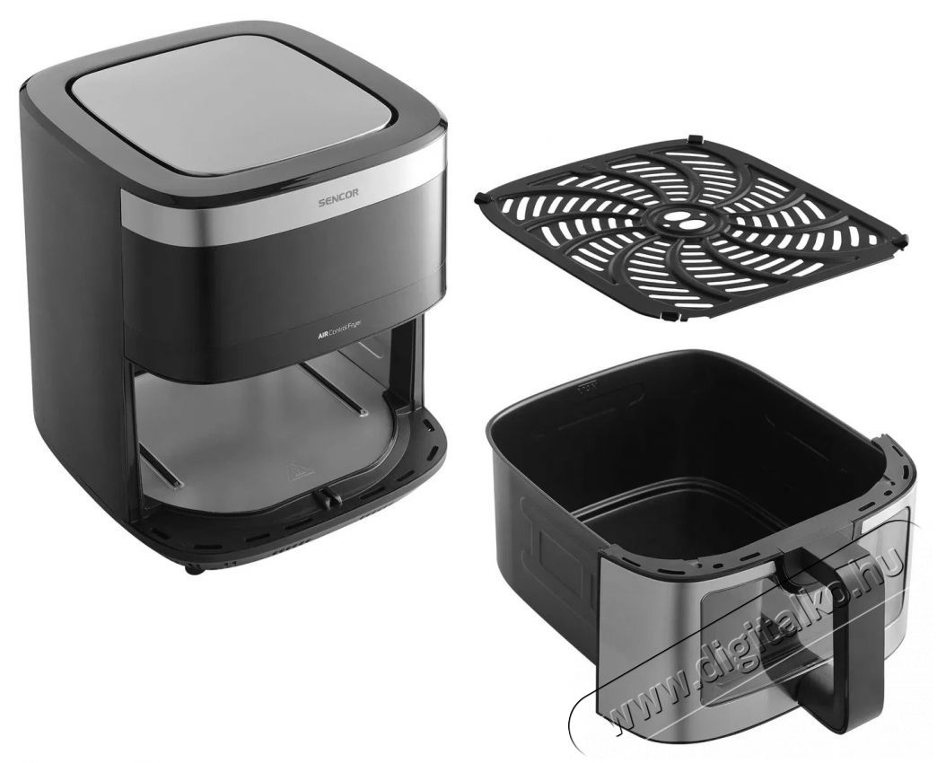 Sencor SFR 9000SS Forr&oacute;levegős fritőz Konyhai term&eacute;kek - Konyhai kisg&eacute;p (s&uuml;t&eacute;s / főz&eacute;s / hűt&eacute;s / &eacute;telk&eacute;sz&iacute;t&eacute;s) - L&eacute;gkever&eacute;ses főzőg&eacute;p / elektromos kukta / multifunkci&oacute;s s&uuml;tő - 526736