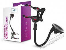 SETTY TF-0053 univerzális műszerfalra/szélvédőre helyezhető fekete autós telefon tartó - Autóhifi / Autó felszerelés - Autós tartó - 437718