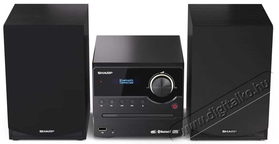 SHARP XL-B512BK Bluetooth mikrohifi rendszer - fekete, fa hangsz&oacute;r&oacute;kkal Audio-Video / Hifi / Multim&eacute;dia - Hifi - Sztere&oacute; - Mikro-, mini hifi rendszer - 369933