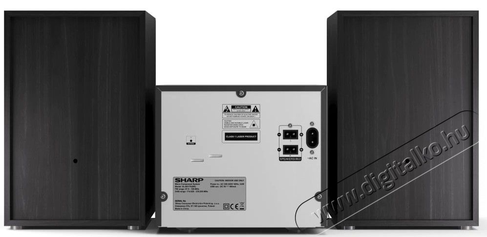 SHARP XL-B512BK Bluetooth mikrohifi rendszer - fekete, fa hangsz&oacute;r&oacute;kkal Audio-Video / Hifi / Multim&eacute;dia - Hifi - Sztere&oacute; - Mikro-, mini hifi rendszer - 369933