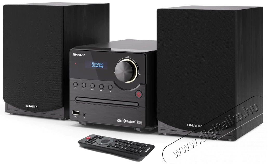 SHARP XL-B512BK Bluetooth mikrohifi rendszer - fekete, fa hangsz&oacute;r&oacute;kkal Audio-Video / Hifi / Multim&eacute;dia - Hifi - Sztere&oacute; - Mikro-, mini hifi rendszer - 369933