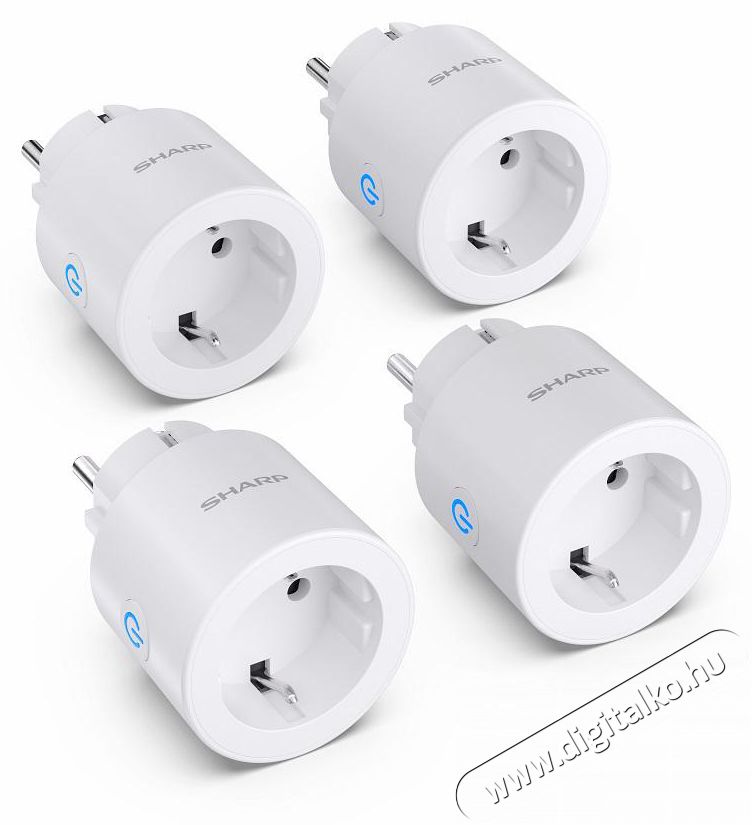 SHARP SG-PH01EW-4P WiFi Okos konnektor 4db-os H&aacute;ztart&aacute;s / Otthon / K&uuml;lt&eacute;r - Okos otthon - Okos konnektor - 499546