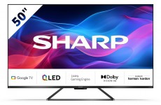 SHARP 50GR8265E 126cm-es 4K UHD 144Hz QLED Google TV harman/kardon hangsz&oacute;r&oacute;kkal Telev&iacute;zi&oacute;k - LED telev&iacute;zi&oacute; - UHD 4K felbont&aacute;s&uacute; - 499835
