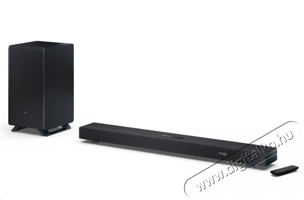 SHARP Q HT-SBW53121(BK) 3.1.2 Dolby Atmos / DTS:X hangprojektor vezet&eacute;k n&eacute;lk&uuml;li m&eacute;lynyom&oacute;val fekete Audio-Video / Hifi / Multim&eacute;dia - Hangprojektor / soundbar - M&eacute;lyl&aacute;d&aacute;val - 505449
