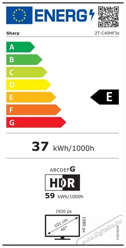 SHARP 40HF3265E 101cm-es Full HD Google TV Telev&iacute;zi&oacute;k - OLED telev&iacute;zi&oacute; - 1080p Full HD felbont&aacute;s&uacute; - 530986