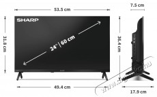 SHARP 24HF2265E 60cm-es HD Ready LED Google TV Telev&iacute;zi&oacute;k - LED telev&iacute;zi&oacute; - 720p HD Ready felbont&aacute;s&uacute; - 530954