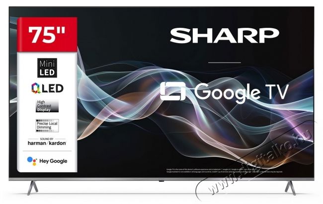 SHARP 75JP7265E 189cm-es 4K Ultra HD QLED MiniLED Google TV Harman Kardon hangsz&oacute;r&oacute;kkal Telev&iacute;zi&oacute;k - LED telev&iacute;zi&oacute; - UHD 4K felbont&aacute;s&uacute; - 531441