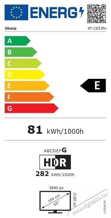 SHARP 65JP7265E 164cm-es 4K Ultra HD QLED MiniLED Google TV Harman Kardon hangsz&oacute;r&oacute;kkal Telev&iacute;zi&oacute;k - LED telev&iacute;zi&oacute; - UHD 4K felbont&aacute;s&uacute; - 531443