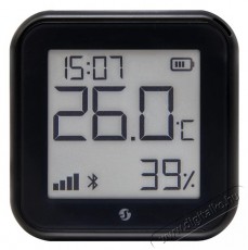 SHELLY Gen3 H&T – elemes hőmérséklet- és páratartalom-érzékelő kijelzővel, Wi-Fi, fekete Háztartás / Otthon / Kültér - Lakásfelszerelés - Hőmérő / barométer - 519742