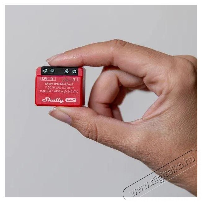 SHELLY Plus 1PM Mini, kapcsol&oacute;modul, WiFi, Gen3 H&aacute;ztart&aacute;s / Otthon / K&uuml;lt&eacute;r - Okos otthon - Kieg&eacute;sz&iacute;tő - 521478