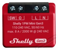 SHELLY Plus 1PM Mini, kapcsol&oacute;modul, WiFi, Gen3 H&aacute;ztart&aacute;s / Otthon / K&uuml;lt&eacute;r - Okos otthon - Kieg&eacute;sz&iacute;tő - 521478