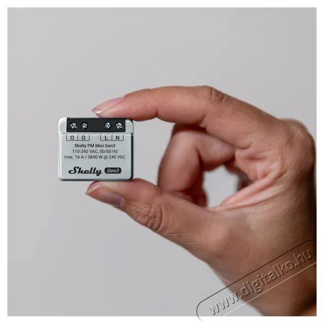 SHELLY PM Mini Gen3 fogyaszt&aacute;sm&eacute;rő modul 16 A-ig, WiFi, Bluetooth H&aacute;ztart&aacute;s / Otthon / K&uuml;lt&eacute;r - Okos otthon - Kieg&eacute;sz&iacute;tő - 521481