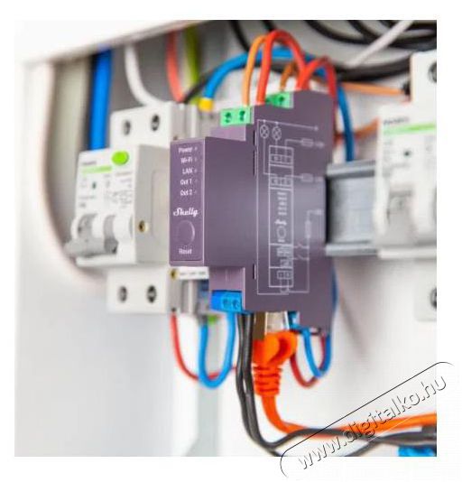 SHELLY Pro 2, kapcsol&oacute;modul DIN-s&iacute;nre, 2&times;16 A, WiFi, LAN &Uacute;jdons&aacute;gok - &Uacute;j term&eacute;kek - 521485