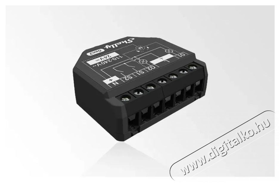 SHELLY Gen3 2PM, redőnyvez&eacute;rlő modul fogyaszt&aacute;sm&eacute;r&eacute;ssel, Wi-Fi H&aacute;ztart&aacute;s / Otthon / K&uuml;lt&eacute;r - Okos otthon - Kieg&eacute;sz&iacute;tő - 521463