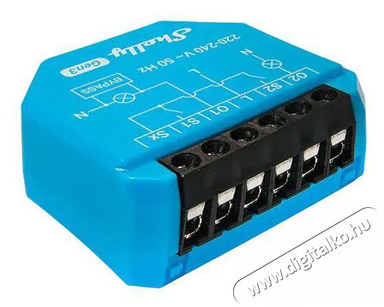 SHELLY Gen3 dupla kapcsol&oacute;modul, nullavezető n&eacute;lk&uuml;l műk&ouml;dő, Wi-Fi H&aacute;ztart&aacute;s / Otthon / K&uuml;lt&eacute;r - Okos otthon - Kieg&eacute;sz&iacute;tő - 521465