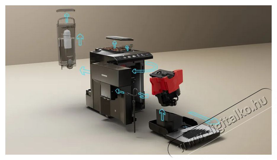 Siemens TP511R09 fekete automata k&aacute;v&eacute;főző Konyhai term&eacute;kek - K&aacute;v&eacute;főző / k&aacute;v&eacute;&ouml;rlő / kieg&eacute;sz&iacute;tő - Automata k&aacute;v&eacute;főző - 505122