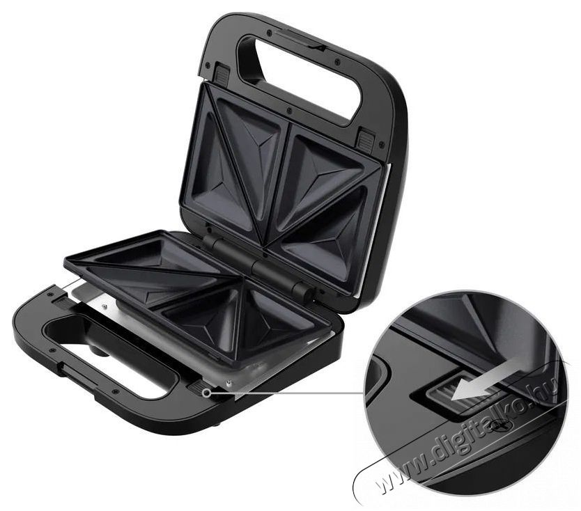 Siguro SM-A200SU Golden Toast 3in1 Konyhai term&eacute;kek - Konyhai kisg&eacute;p (s&uuml;t&eacute;s / főz&eacute;s / hűt&eacute;s / &eacute;telk&eacute;sz&iacute;t&eacute;s) - Melegszendvics / gofri s&uuml;tő - 504870