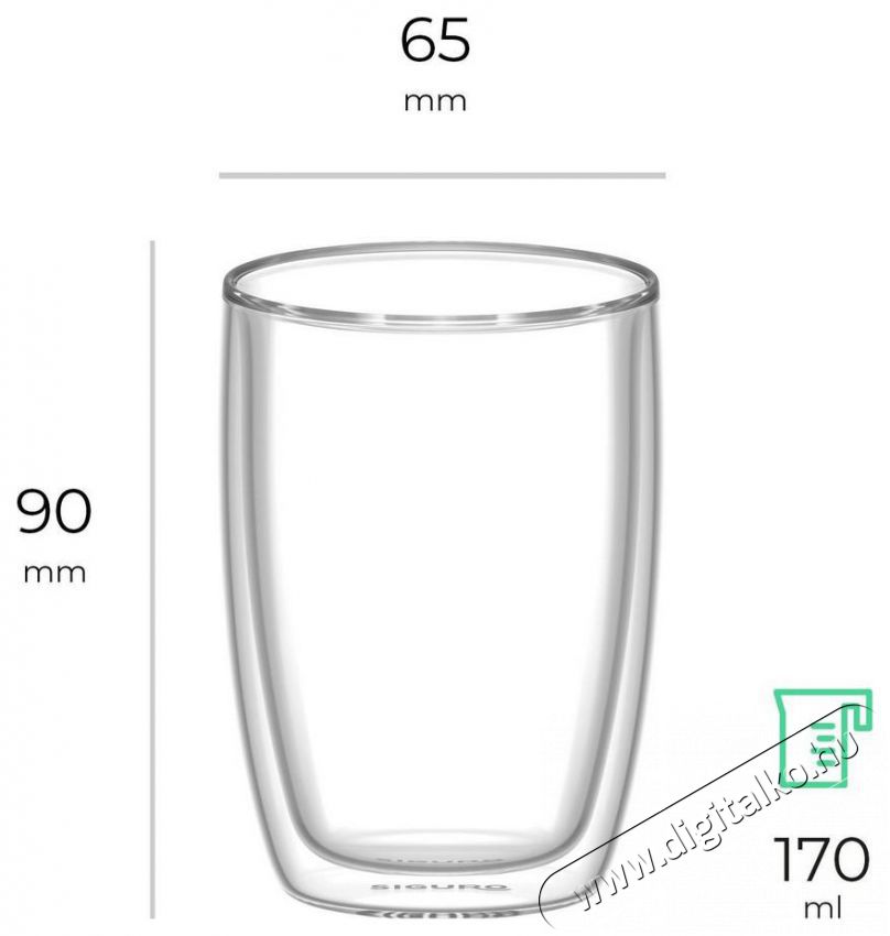 Siguro Capuccino Thermo poh&aacute;r, 170 ml, 2 db &Uacute;jdons&aacute;gok - &Uacute;j term&eacute;kek - 503770