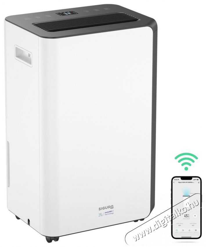 Siguro DH-G400W Archelon, 16 l, WiFi P&aacute;ramentes&iacute;tő Sz&eacute;ps&eacute;g&aacute;pol&aacute;s / Eg&eacute;szs&eacute;g - L&eacute;gtiszt&iacute;t&oacute; / p&aacute;r&aacute;s&iacute;t&oacute; / p&aacute;r&aacute;tlan&iacute;t&oacute; - P&aacute;ramentes&iacute;tő - 526046