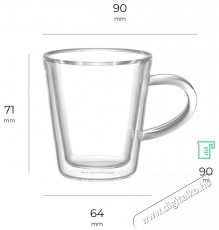 Siguro Espresso duplafal&uacute; &uuml;vegpoh&aacute;r, 90 ml, 6 db Konyhai term&eacute;kek - K&aacute;v&eacute;főző / k&aacute;v&eacute;&ouml;rlő / kieg&eacute;sz&iacute;tő - K&aacute;v&eacute;s poh&aacute;r / cs&eacute;sze - 526053