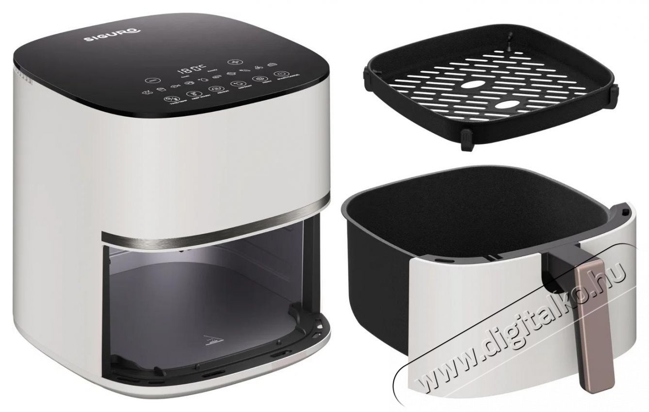 Siguro AF-S500BE Air Fry Crisp Konyhai term&eacute;kek - Konyhai kisg&eacute;p (s&uuml;t&eacute;s / főz&eacute;s / hűt&eacute;s / &eacute;telk&eacute;sz&iacute;t&eacute;s) - Olajs&uuml;tő - 537995