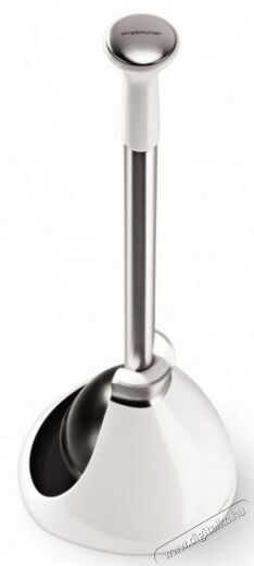 SimpleHuman BT1085 cseppmentes wc pumpa rozsdamentes ac&eacute;l ny&eacute;llel - feh&eacute;r H&aacute;ztart&aacute;s / Otthon / K&uuml;lt&eacute;r - F&uuml;rdőszoba / wc - Wc kefe / pumpa - 300500